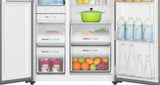 Haier 596 L 3 Star Frost Free Expert Inverter 2-Door Side by Side Refrigerator (HES-690SS, Shiny Silver, Magic Convertible, Deo Fresh Technology, )