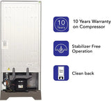 Haier 185 L Direct Cool Single Door 5 Star Refrigerator with Base Drawer (Mirror Glass, HRD-2105PMG-P)