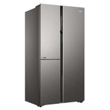 Haier 598 L 3 Star Frost Free Expert Inverter Smart Sense AI enabled 3-Door Side by Side Refrigerator (HRT-683ISU1, Inox Steel, Magic Convertible Zone, Deo Fresh Technology)