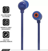 JBL T110BT Bluetooth Headset (Blue, In the Ear)