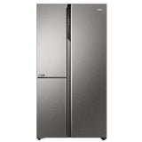 Haier 598 L 3 Star Frost Free Expert Inverter Smart Sense AI enabled 3-Door Side by Side Refrigerator (HRT-683ISU1, Inox Steel, Magic Convertible Zone, Deo Fresh Technology)