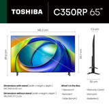 Toshiba 165.1 cm (65 Inch) 4K Ultra HD TV, 65C350RP