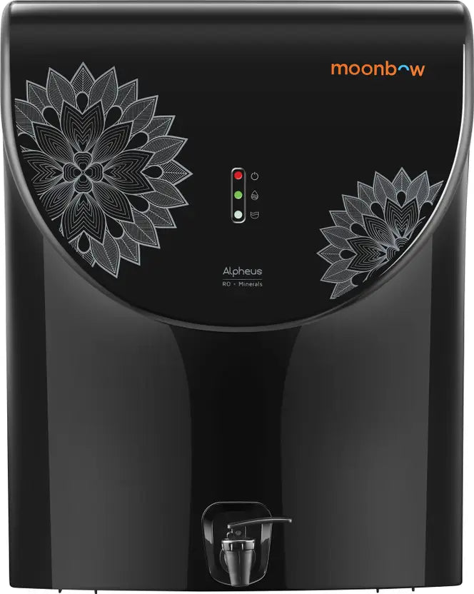 Moonbow Alpheus with mineralizer 7 L RO Water Purifier UV+UF (Black)