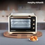 Morphy Richards RCSS LuxeChef 45 Litres Oven Toaster Griller (OTG) with Illuminated Chamber, Stainless Steel Body, Gold Matte Black