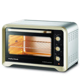 Morphy Richards RCSS LuxeChef 45 Litres Oven Toaster Griller (OTG) with Illuminated Chamber, Stainless Steel Body, Gold Matte Black