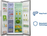 Midea 510 L Frost Free Side by Side Refrigerator (Stainless Steel Finish, MRFS5920SSLF)