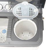 Midea Washing Machine Semi Automatic 9.5Kg Glass Lid Black White(MWMSA095GPG(KW)