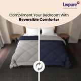 Livpure Comforter-Pink-steel grey-Double:90X100 LSH-CFT-CFPG211