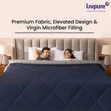 Livpure Comforter-Navy Blue-steel grey-Single:56x86 LSH-CFT-CFN111