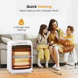 Candes New Infra2 Noiseless 800Watt Portable (ISI Certified) With ABS Body, Overheating Protection, & Safety Mesh Halogen Room Heater