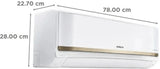 Hitachi 2026 Model 1 Ton 3 Star Split Inverter AC 3516W Cooling Capacity (RAS.E312PCDIB/RAC.312WCDIE/RAK.E312PCDIB, Milky White)