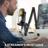 MAONO AU-PM461S Condenser PREMIUM Microphone With Sturdy Scissor Arm Stand