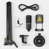 MAONO AU-PM461S Condenser PREMIUM Microphone With Sturdy Scissor Arm Stand