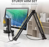 MAONO AU-PM461S Condenser PREMIUM Microphone With Sturdy Scissor Arm Stand