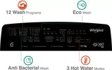 Whirlpool 9.5 kg 5 Star,With Hard water wash Fully Automatic Top Load Washing Machine with In-built Heater Grey( Scratch & Dent )