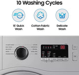 SAMSUNG 6 kg Inverter, 5 star, Hygiene Steam, Digital Inverter Fully Automatic Front Load Washing Machine with In-built Heater Silver (WW60R20GLSS/TL)