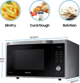 Samsung 32L, Slim Fry, Convection Microwave Oven with Tandoor and Curd making(MC32A7035CT/TL, Stainless Steel)