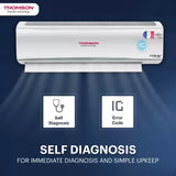 Thomson 2023 Model 4 in 1 Convertible Cooling 1.5 Ton 5 Star Split Inverter With iBreeze Technology AC - White (CPMI1505S, Copper Condenser)