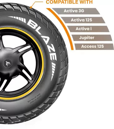 JK TYRE 1S15290A12540JA210BLAZE BA21 90/100-10 Front & Rear Two Wheeler Tyre