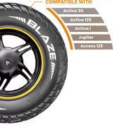 JK TYRE 1S15290A12540JA210BLAZE BA21 90/100-10 Front & Rear Two Wheeler Tyre