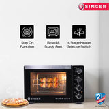 Singer 40-Litre MAXIGRILL 4000 RC ( SOT 400 MBT ) Oven Toaster Grill (OTG) With minor dents