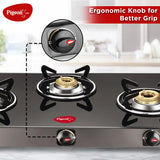 Pigeon Combo - Brunet Cooktop + Flat tawa 250 + Fry Pan 240 Glass Manual Gas Stove