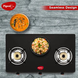 Pigeon Combo - Brunet Cooktop + Flat tawa 250 + Fry Pan 240 Glass Manual Gas Stove