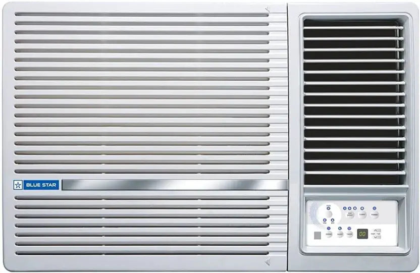 Blue Star 2023 Model 1 Ton 2 Star Window AC - White (WFA212LN, Copper Condenser)