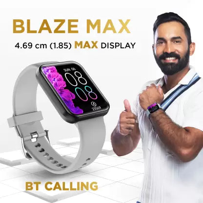 Gizmore Blaze Max 1.85" BT Calling Edge to Edge Display, Voice Assistance, Bluetooth Smartwatch