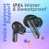 PTron Basspods P81 TWS Earbuds, 32H Playtime, Deep Bass, Stereo Calls, BT5.1, Type-C Bluetooth Headset (Black, In the Ear)