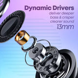 PTron Basspods P81 TWS Earbuds, 32H Playtime, Deep Bass, Stereo Calls, BT5.1, Type-C Bluetooth Headset (Black, In the Ear)