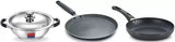 Prestige Classic Kitchen Set Induction Bottom Non-Stick Coated Cookware Set (Aluminium, 3 - Piece)