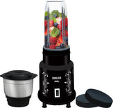 Inalsa Nutri Mixer - Jiffy 400 W Juicer Mixer Grinder (- Jiffy| Grinder & Blender | Powerful 400W Motor | Multipurpose Jar | 2 Jars | Black)