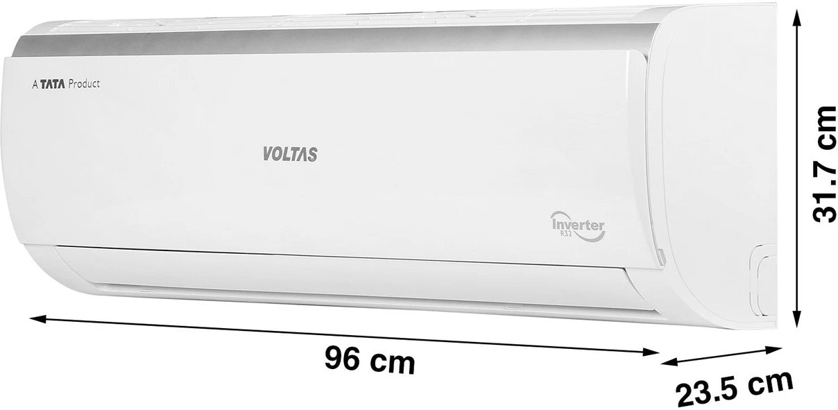 Voltas 1 Ton 3 Star Split Inverter AC (123V Vectra Elite-1(4503714), White)