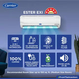 Carrier 1.5 Ton 3 Star Inverter Split AC (ESTER Exi -CAI18ES5R32F0 ,White)