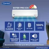Carrier Ester Pro Exi CAI09ER3R33F0 0.8 Ton 3 Star 2023 Inverter Split AC