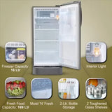 LG 185 L, 5 Star, Smart Inverter Compressor, Direct-Cool Single Door Refrigerator(GL-D201APZU.BPZZEBN)