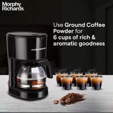 Morphy Richards Europa Espresso / Cappuccino 4 Cups Coffee Maker (Black)