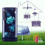 LG 185 L, 5 Star, Smart Inverter, Direct Cool Single Door Refrigerator (GLD1956ZAEL, Emerald Lotus, Base stand with Drawer, Runs on a Home Inverter, Fast Ice Making, Fit Max Chiller Tray, 2026 Model)