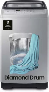 Samsung 7 kg Diamond Drum Fully Automatic Top Load Washing Machine Silver