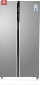 Haier 596 L 3 Star Frost Free Expert Inverter 2-Door Side by Side Refrigerator (HES-690SS, Shiny Silver, Magic Convertible, Deo Fresh Technology, )
