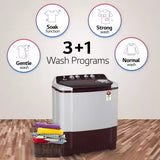LG 8.5 kg 5 Star Semi-Automatic Top Load Washing Machine (P8530SRAZ, Burgundy, Roller Jet Pulsator)