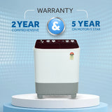 Haier 7.5 kg Semi Automatic Top Load Multicolor (HTW75-186BK)
