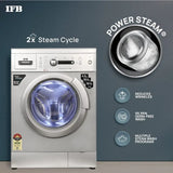 IFB 6 kg 5 Star 2X Power Steam, Hard Water Wash Fully Automatic Front Load Washing Machine with In-built Heater Silver (Touched Up)