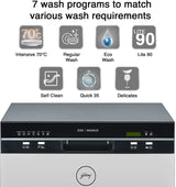 Godrej Eon Dishwasher | 8 Place Setting Counter-Top | Compact with an In-built heater (DWT EON MGNS 8C NF SKSL, Silky Silver) | Perfect for Indian kitchens and smaller families