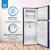 VOLTAS beko 228 Litres 2 Star Frost Free Double Door Refrigerator with Reciprocating Compressor (RFF265D/W0XIR0I000, Brushed Silver)