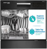Voltas Beko, A Tata Product, 8‑Place Settings Table top Dishwasher, Suitable for All Types of Utensils (DT8B, Black) with Hygiene Wash
