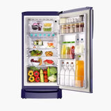 Godrej 183 L 3 Star | Toughened Glass Shelves | 24 Day Farm Freshness | Jumbo Vegetable Tray | Direct Cool Single Door Refrigerator(RD R190C THF FR BL, Floral Blue)