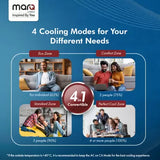 MarQ by Flipkart 2024 Range 2 Ton 3 Star Split Inverter 4-in-1 Convertible with Turbo Cool Technology AC - White