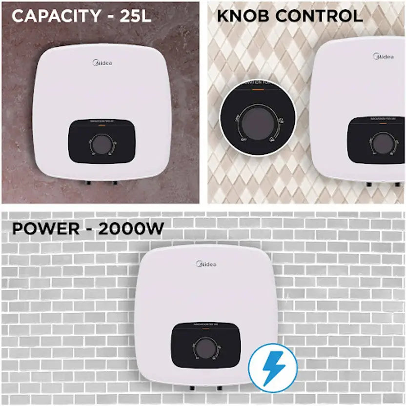 Midea 25 L Storage Water Geyser MWH25-20MVN1 White